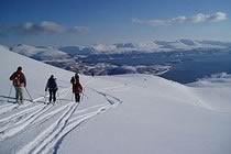Ski voile en Norv�ge � bord du Southern Star