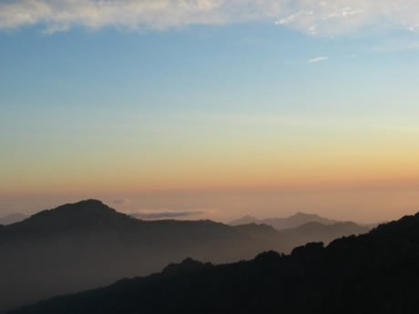 Coucher de soleil depuis le refuge