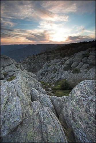 Randonn&eacute;e et trekking : Coucher de soleil au Caroux