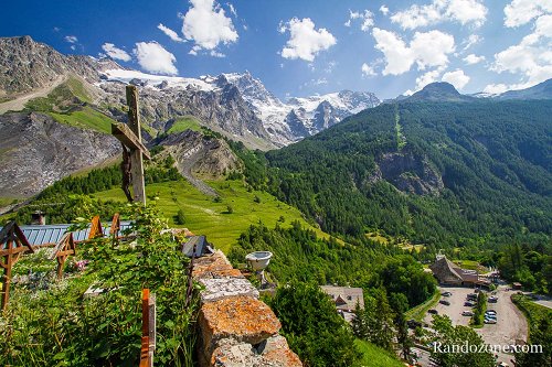 Randonn&eacute;e et trekking : Vue sur le massif de La Meije depuis La Grave