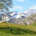 Vue sur le Taillon depuis le plateau de Saugu�