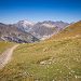 Sentier et glacier d'Ossoue en arri�re plan