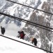 Cord�e d'alpinistes arrivant � l'Aiguille du Midi