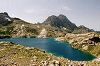 Lurien et lac d'Arr�moulit, Parc National, B�arn, depuis la mont�e au col d'Arr�moulit