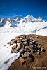 Cairn au sommet du pic de la Pahule