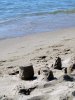 Plage de Portiragnes et ses chateaux de sable