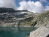 Lac du Portillon, glacier seuil de La Baque