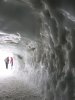 Tunnel d'arriv�e des alpinistes au Mont Blanc