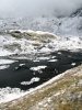 Cirque de Troumouse sous la neige et le brouillard