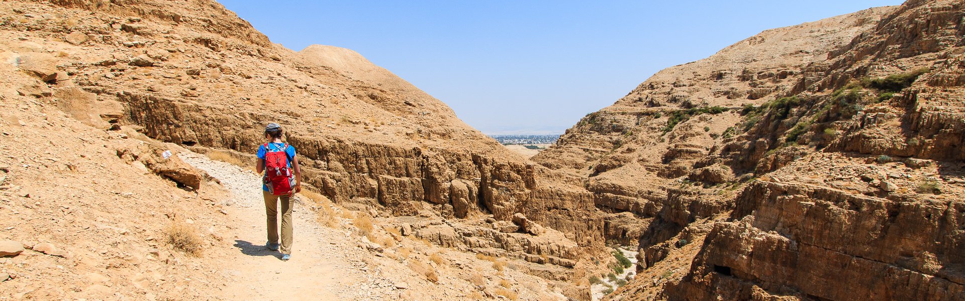 Randonnée à Wadi Qelt jusqu'à Jéricho, désert de Judée