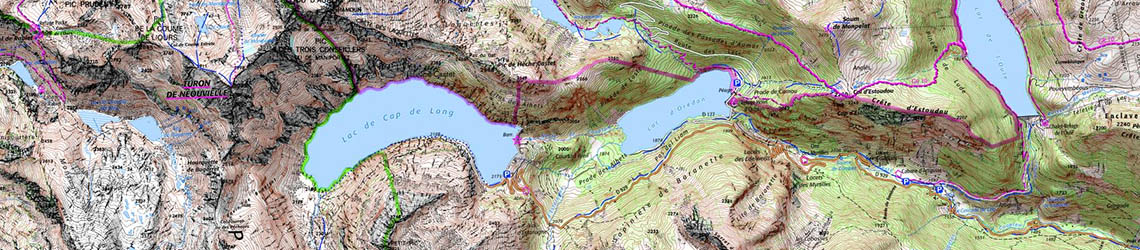 Cartes de randonnes dans les Pyrnes