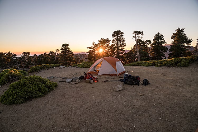 Bivouac sous la tente