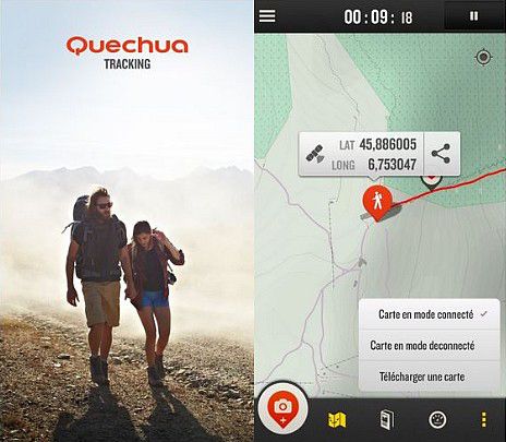 Application Quechua Tracking pour vos randonn�es