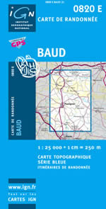 Carte IGN Top 25 n0820 ET