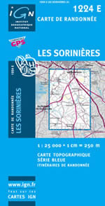 Carte IGN Top 25 n1224 ET