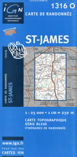 Carte IGN Top 25 n1316 OT