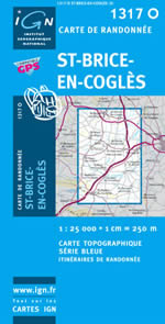 Carte IGN Top 25 n1317 OT