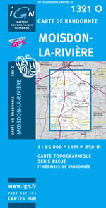 Carte IGN Top 25 n1321 OT