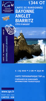Carte IGN Top 25 n1344 OT