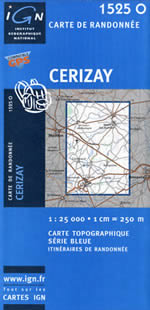 Carte IGN Top 25 n�1525 OT