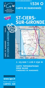 Carte IGN Top 25 n1534 OT