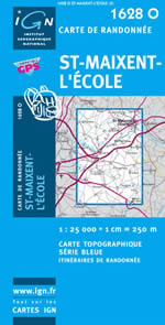 Carte IGN Top 25 n1628 OT