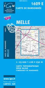 Carte IGN Top 25 n1629 ET