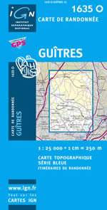 Carte IGN Top 25 n1635 OT