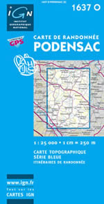 Carte IGN Top 25 n1637 OT