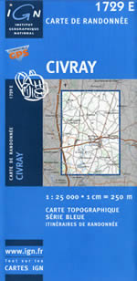 Carte IGN Top 25 n1729 ET