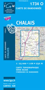 Carte IGN Top 25 n1734 OT