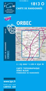 Carte IGN Top 25 n1813 OT