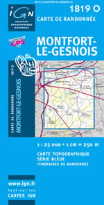 Carte IGN Top 25 n1819 OT
