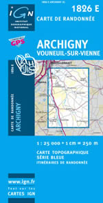 Carte IGN Top 25 n1826 ET