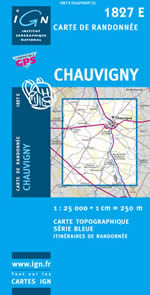 Carte IGN Top 25 n1827 ET