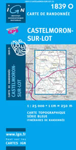 Carte IGN Top 25 n1839 OT
