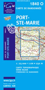 Carte IGN Top 25 n1840 OT