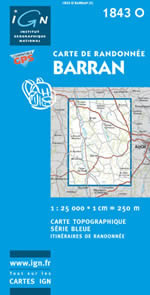 Carte IGN Top 25 n1843 OT