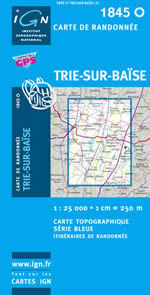 Carte IGN Top 25 n1845 OT