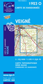 Carte IGN Top 25 n1923 OT