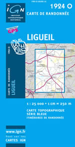 Carte IGN Top 25 n1924 OT