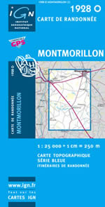 Carte IGN Top 25 n1928 OT