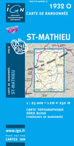 Carte IGN Top 25 n1932 OT