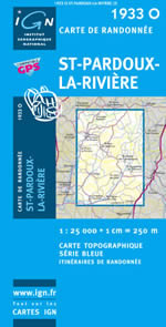 Carte IGN Top 25 n1933 OT