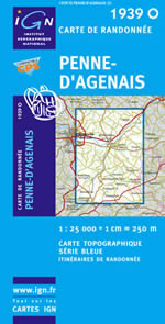 Carte IGN Top 25 n1939 OT