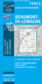 Carte IGN Top 25 n1942 ET