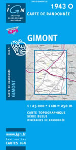 Carte IGN Top 25 n1943 OT
