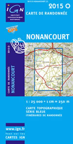 Carte IGN Top 25 n2015 OT