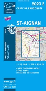 Carte IGN Top 25 n2023 ET