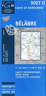 Carte IGN Top 25 n2027 OT